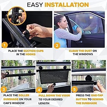 Magnetic Car Window Privacy Sunshade Curtain – Universal Fit