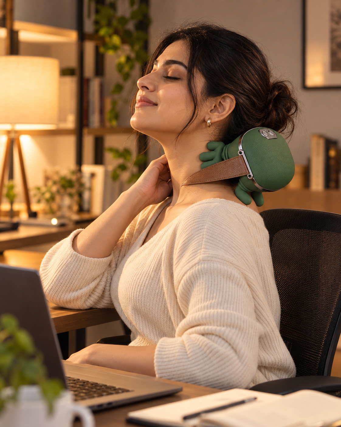 EverKart Neck & Back Massager for Body, Neck & Cervical Pain, Wireless Portable Heated Human Hand Design Massager for Pain Relief and Muscle Relaxation