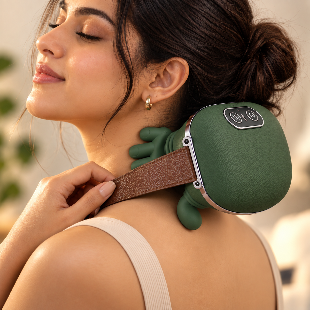 EverKart Neck & Back Massager for Body, Neck & Cervical Pain, Wireless Portable Heated Human Hand Design Massager for Pain Relief and Muscle Relaxation
