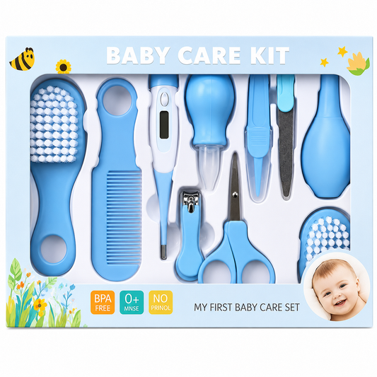 Complete Baby Care Essentials Kit | Premium 10-Piece Grooming Set for Newborns & Infants